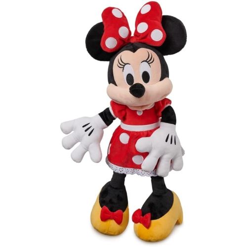 Disney Store Official Minnie Mouse Red Dress Medium Soft Toy for Kids, Cuddly Character with Fuzzy Texture and Embroidered Details, Disney Plushy Suitable for All Ages