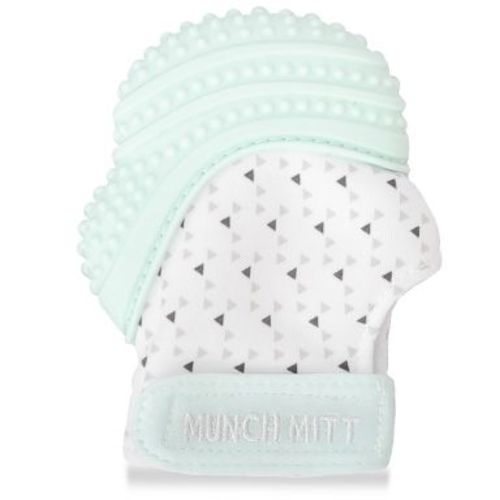 Malarkey Kids Munch Mitt Teether - Mint Green Triangles