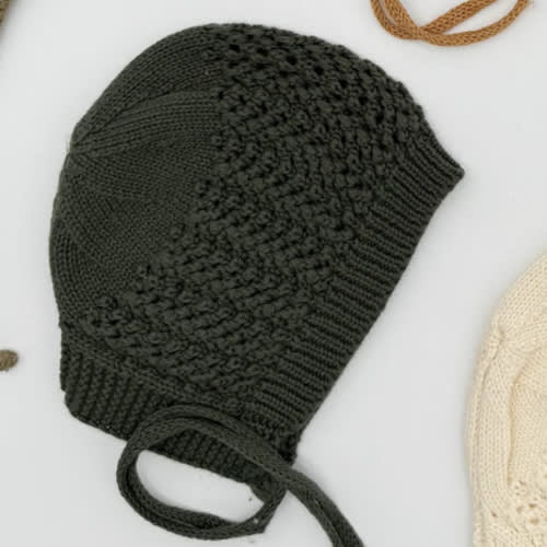 Jordan Crochet Bonnet – Olive and Cradle