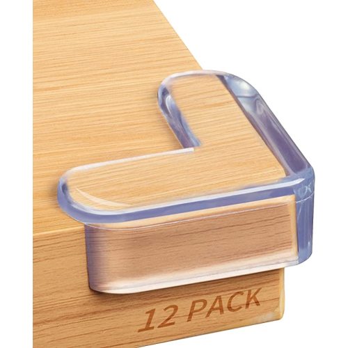 12 Pack Corner Protector for Baby: Baby Proofing Safety Corner Clear Furniture Tablet Corner Protection| Protectors Guards, Baby Proof Bumper & Cushion to Cover Sharp Furniture & Table Edges(L Shape)
