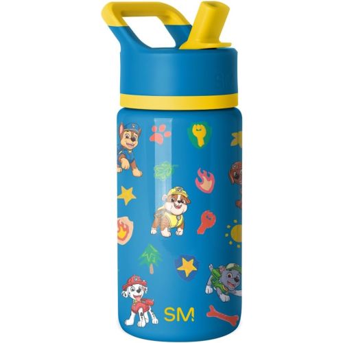 Simple Modern Kids Summit Water Bottle with Straw Lid | Paw Patrol 14oz Stainless Steel Cup Insulated Tumbler for Toddlers, School | Outdoor Adventures