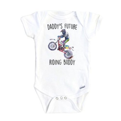 Dirt Bike Daddy Bodysuit Baby Boy Girl Clothes Infant Bodysuit Funny Cute Newborn GS1