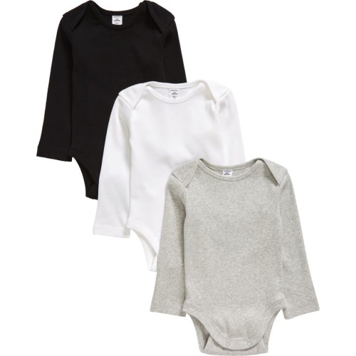 Baby Kids' Nordstrom Grow with Me 3-Pack Organic Cotton Adjustable Bodysuits, Size: 9-12M