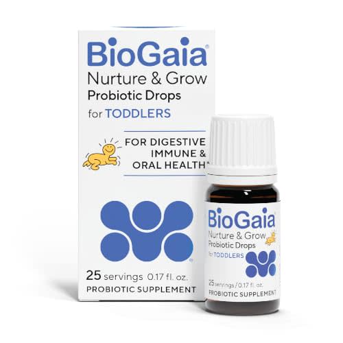BioGaia Nurture & Grow Toddler Probiotic Drops | Gut, Immune & Oral Health | Age 1+ | Digestive Health & Regularity | Immune Support | Promotes Respiratory & Oral Health | Easy-to-use drops | 5mL