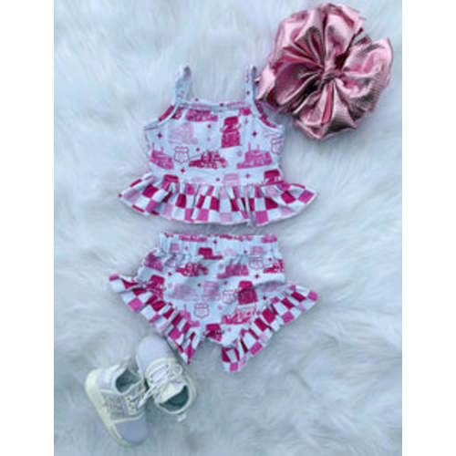 Pink Route BB Ruffled Set (FINAL SALE) – Bella-Breez Boutique