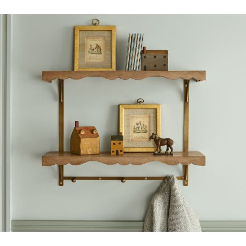 Chris Loves Julia Metal and Wood Tiered Shelf (24"x 18")