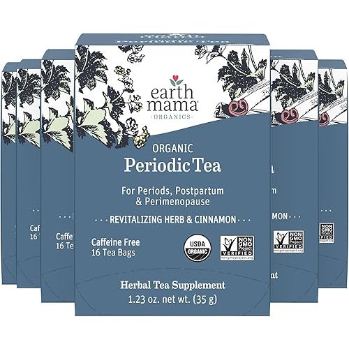 Earth Mama Organic Periodic Tea | Herbal Tea to Support Hormone Balance, Reproductive and Menstrual Cycle Health | 96 Teabags | Caffeine Free & Non-GMO