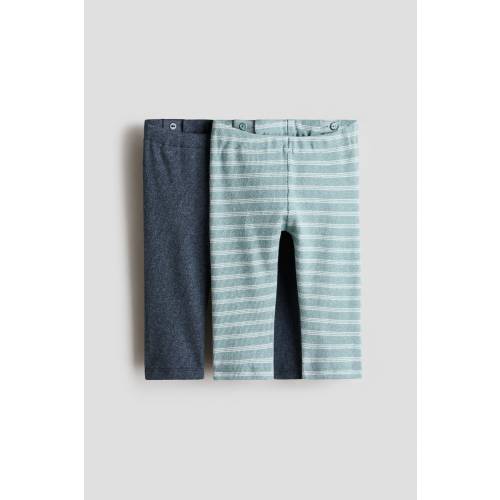2-PACK RIBBED COTTON LEGGINGS