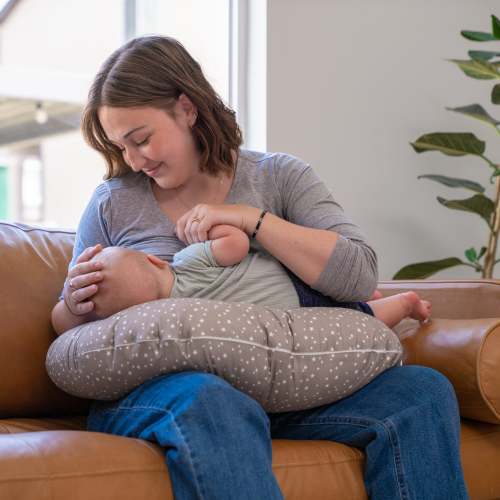 Nursing Pillow With Lumbar Support and Removable Organic Cover – Dr. Mama’s Organics