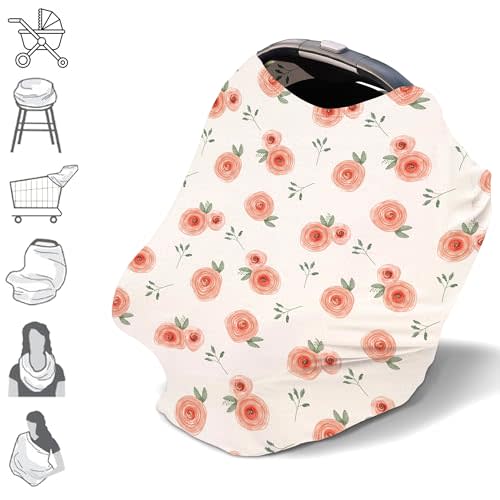 Nursing Cover for Breastfeeding – Breathable Baby Nursing Apron for Moms, Soft Multi-Use Carseat Canopy & Stroller Cover – Lightweight & Privacy-Providing Breastfeeding Cover