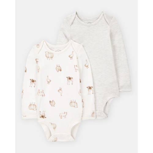 Baby 2-Pack Long-Sleeve PurelySoft Bodysuits