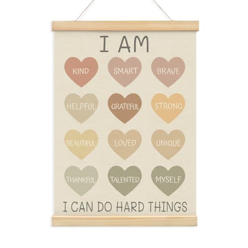 BIWSHA Nursery Kids Wall Decor, Preschool Classroom Decor, Kindergarten Classroom Must Haves, Little Baby Girl Toddler Room Decorations, Pink Girls Room Bedroom Bathroom Wall Art Poster Hanger Frame