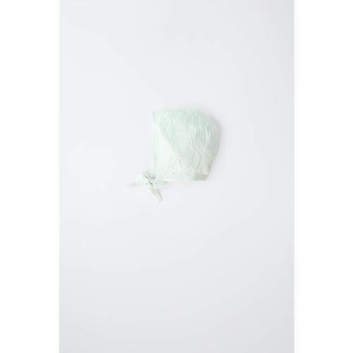 COTTON AND SILK KNIT BONNET