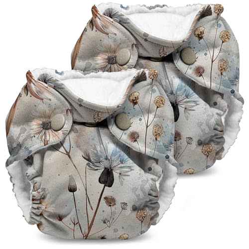 Kanga Care Lil Joey Newborn All in One AIO Cloth Diaper (2pk) Wishwood 4-12lbs