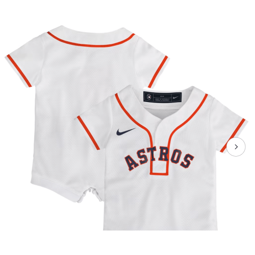 Infant Houston Astros Nike White Home Replica Romper Jersey