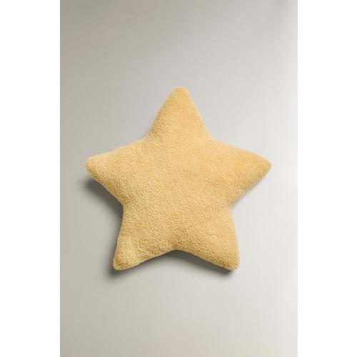 CHILDREN’S LARGE FAUX SHEARLING STAR THROW PILLOW