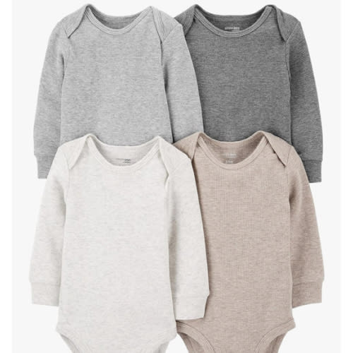 Simple Joys by Carter's Baby 4-Pack Long-Sleeve Thermal Bodysuit
