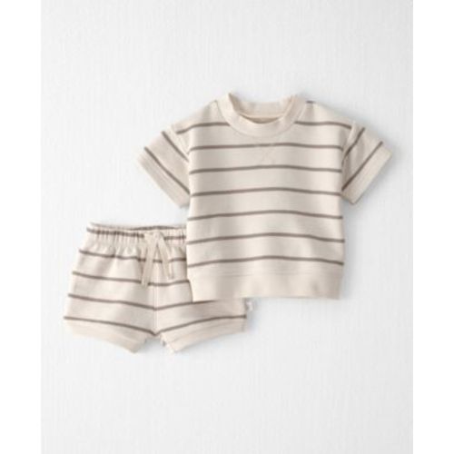 Baby Boys' Striped Round Neck Top and Shorts, 2-Piece Set