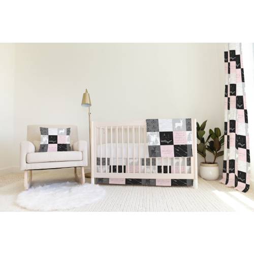 Pink Potter Wizard Baby Bedding Set: Organic Cotton Crib Decor