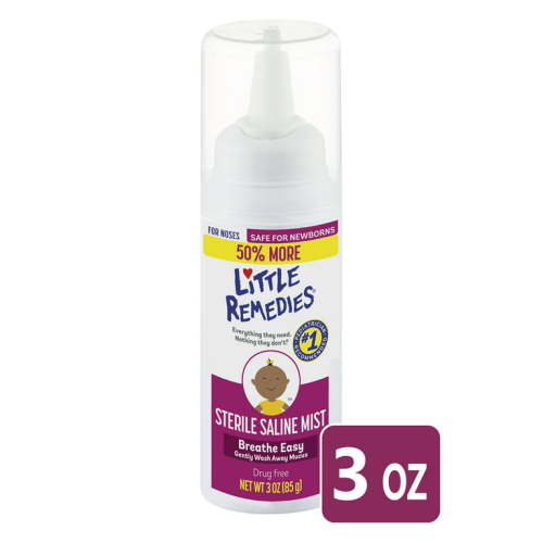 Little Remedies Sterile Saline Nasal Mist, Safe for Newborns, 3 oz