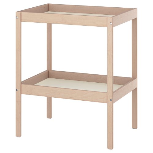 SNIGLAR Changing table - birch/white 72x53 cm