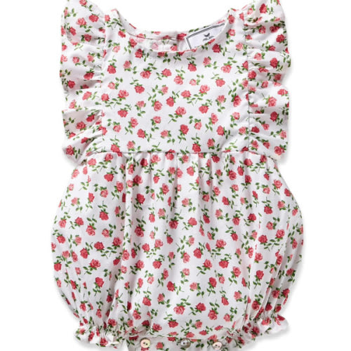 Baby's Twill Ruffled Romper in Petite Petals
