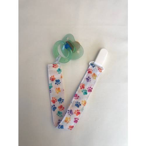Pawprints Pacifier Clip