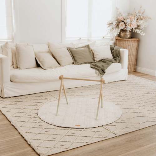 Natural Linen Baby Play Mat - Wallaby Collective