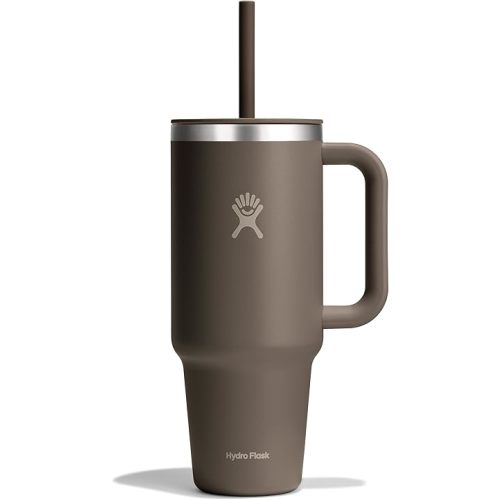 Hydro Flask Travel Tumbler with Handle, Lid and Straw - Insulated Stainless Steel in 40 OzSandpiper