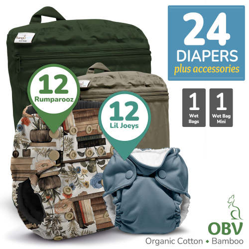 Cloth Diaper Bundle - Newborn Starter | Rumparooz G3 OBV One Size + Li