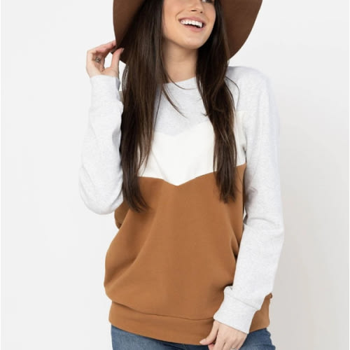 Sweetheart Nursing Sweatshirt - Camel