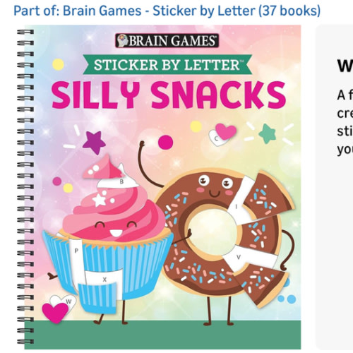 Brain Games - Sticker by Letter: Silly Snacks