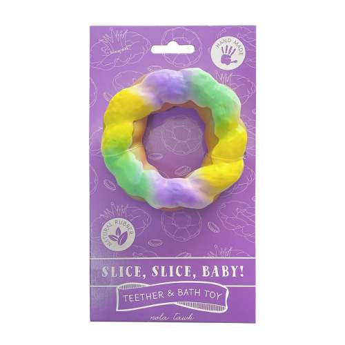 Slice, Slice, Baby King Cake Bath Toy & Baby Teether | Nola Tawk