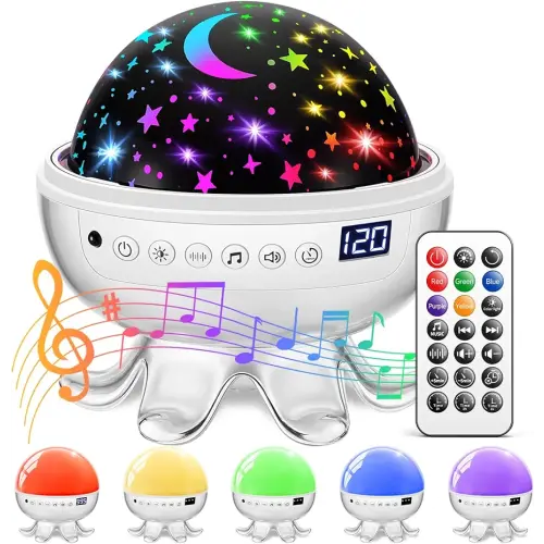 Baby Sound Machine with 30 Soothing Sounds,Night Light Projector with Star