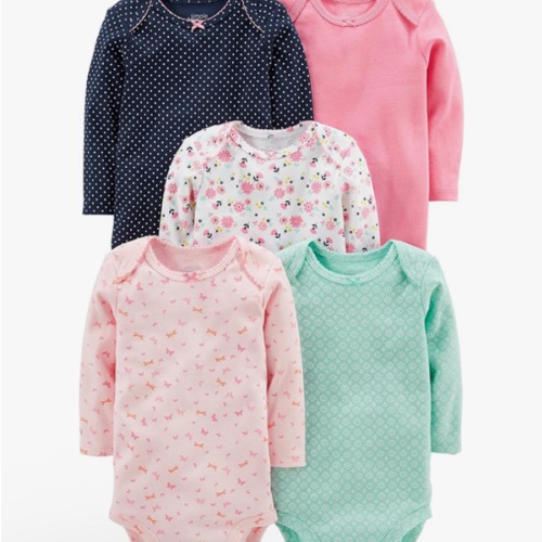 Simple Joys by Carter's baby-girls 5-pack Long-sleeve Bodysuit