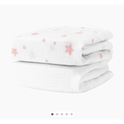 Breathable, Organic Cotton Sheets (2-pack) - Standard / Stardust Blush Coral & White