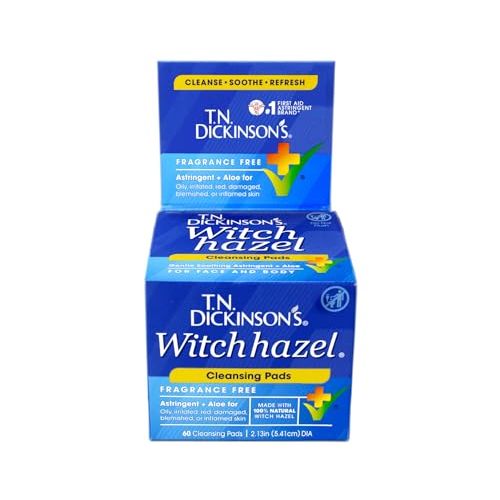 T.N. Dickinsons Hazelets Witch Hazel Pads - 60 Ea