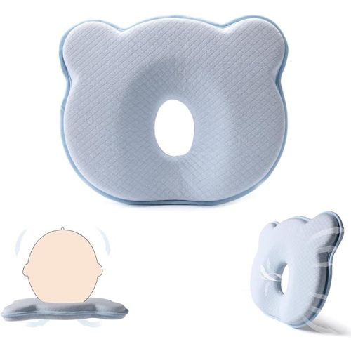 Baby Infant Support Cushion,Cute Cartoon Bear Soft and Cozy Pillow, Breathable Bedding Set for Infants (not Pillow)