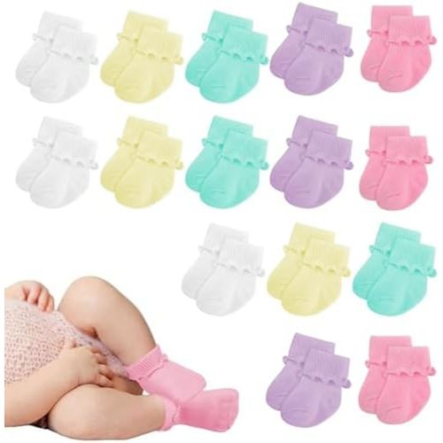 Newborn Baby Boy Girl Socks Cotton Soft Socks for Preemie Newborn Infant 0-6 months