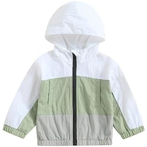 Toddler Baby Boy Girl Fall Clothes Outwear Zipper Hooded Sweatshirt Jacket Lightweight Windbreaker Jackets