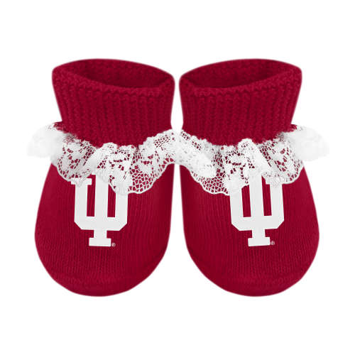 Indiana Hoosiers Lace Booties | College Baby