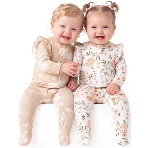 Yoofoss Baby Sleepers Baby Girl Clothes 100% Organic Cotton Pajamas for Newborn 0-3 3-6 6-9 Months Sleep and Play Pjs