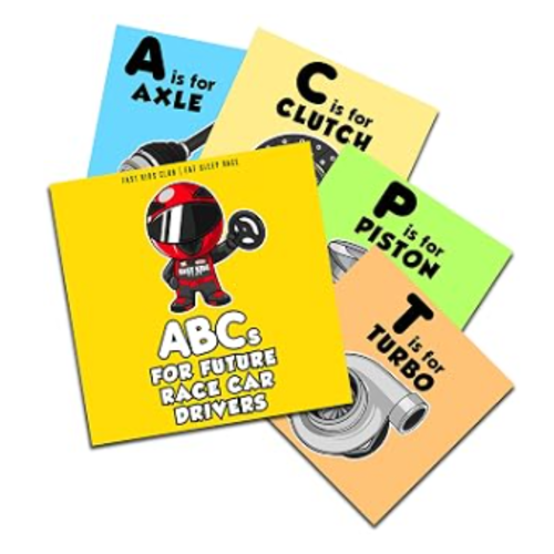 ABC's For Future Race Car Drivers Alphabet Book (Baby Book, Children's Book, Toddler Book)