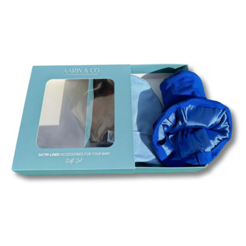 Newborn Satin Lined Jersey Beanie Gift Set-Boy – Aarin & Co.