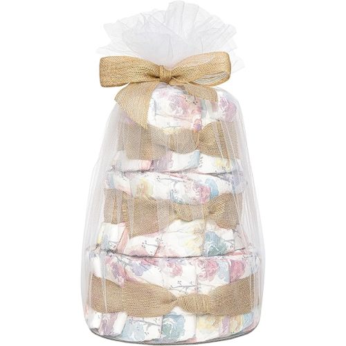 The Honest Company Diaper Cake Diapers Baby Personal Care Plant-Based Wipes, Rose Blossom, Regular Size, 1 8-14 lbs, 35 Count