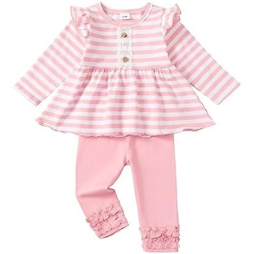 Baby Girl Clothes Toddler Girl Outfits Ruffle Shirt Pants Cute Infant Outfit Set Baby Girl Fall Winter Clothes