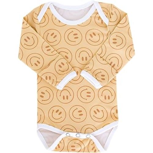 Copper Pearl Long Sleeve Bodysuit Baby: Ultra Soft Baby for Newborns, Boys, and Girls - Stylish, Comfortable, Overlap Shoulders, Premium Knit Fabric - 3-6 Months, Vance