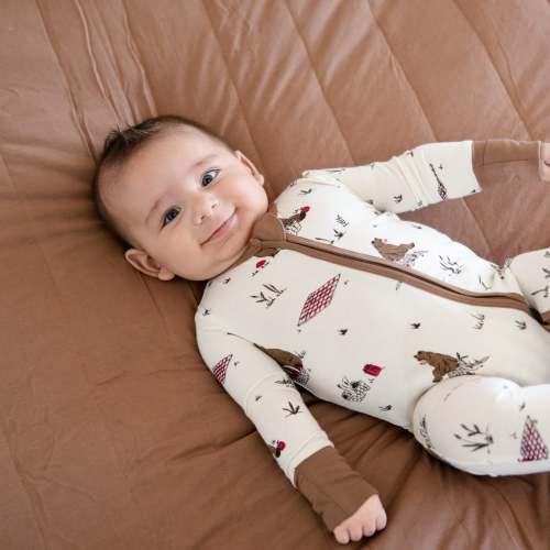 Larkspur Baby | Romper Pajamas | Convertible Footed Romper in Picnic