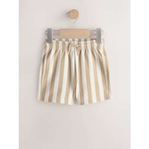 Cement/Ecru Stripe Jersey Shorts from Next USA (9-12m)