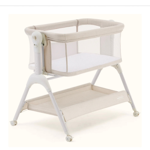 HARPPA Cuddly Sway | 3-in-1 Rocking Baby Bassinet & Bedside Sleeper with Anti-Reflux Mattress for Newborns | Attaches to Bed, Adjustable Height, Tool-Free Setup, Portable Wheels, CPSC Certified, Gentle Rocking Motion | Ideal for Infants, Safe Co-Sleeping